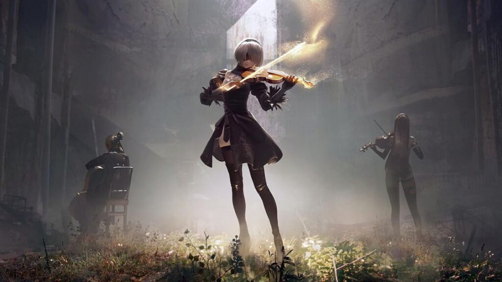 Descubre los Beneficios de Jugar NieR Automata en 2024  imagen de Nier con violin